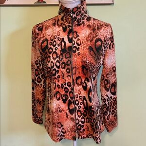 Misook “leopard” top in EUC